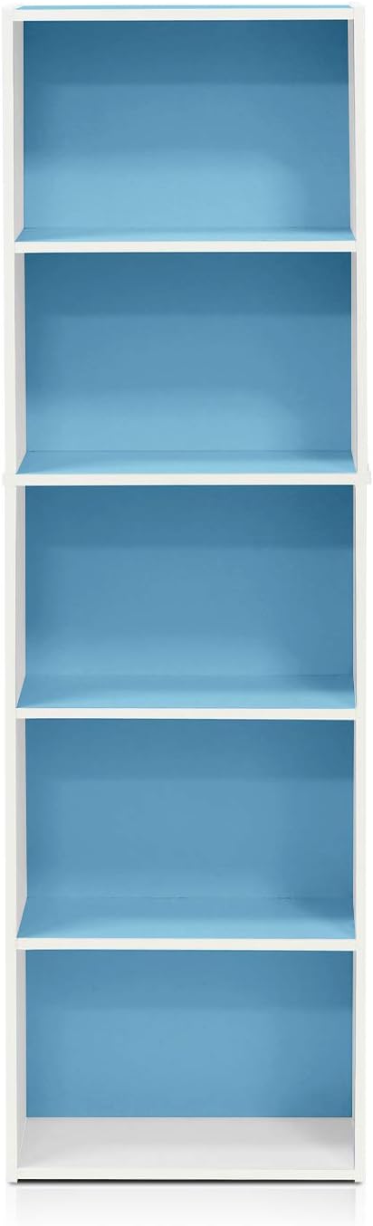 Furinno LUDER Book Shelf, 5-Tier Bookshelf, Bookcase