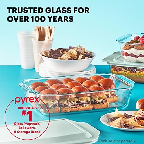 Pyrex Deep (9x13") Glass Baking Dish with Lid, Deep Casserole Dish
