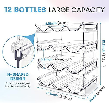 spospo Water Bottle Organizer for Cabinet 4 Pack Water Bottle Holder