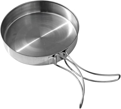 VANZACK Outdoor Pan Camping Cooking Pot Backpacking Cookware Outdoor Cookware Cooking Pan Camp Bbq Frying Portable Cutlery Cooking Utensil Non-stick Portable
