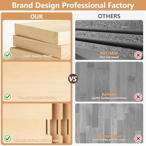 Celestite Wooden Baking Sheet Organizer for Cabinet, Baking Tray Organizer, Cookie Sheet Organizer for Cabinet Kitchen Storage Organization Accessories