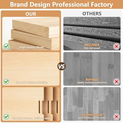 Celestite Wooden Baking Sheet Organizer for Cabinet, Baking Tray Organizer, Cookie Sheet Organizer for Cabinet Kitchen Storage Organization Accessories