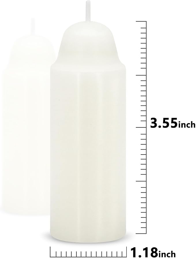 12-Hour White Candles Compatible with Candle Lanterns, Long-Burning Candles for Outdoor, Camping, Emergency, Survival Emergency Preparedness- 20Pack