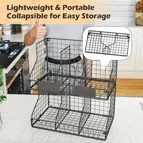 2 Pack Pantry Organizers and Storage Shelf Canned Food Organizer