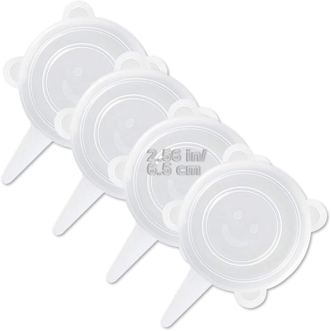 LELE LIFE 4 Pack Same Size Silicone Stretch Lids, Thicker Reusable Sturdy