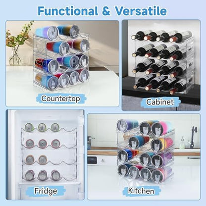 Amaoot Large Compartment Stackable Water Bottle Organizer for Cabinet