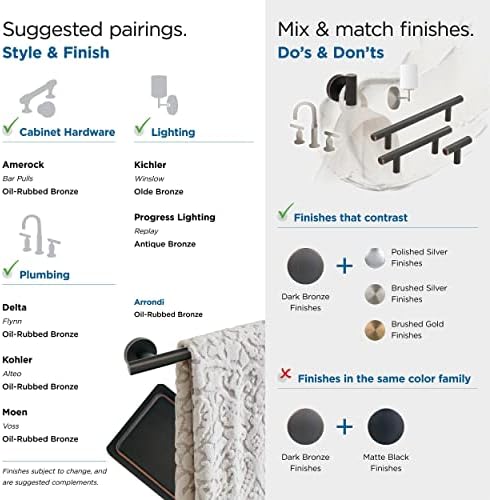 Amerock Arrondi 18" Oil-Rubbed Bronze Towel Bar