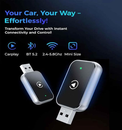 Car Wireless CarPlay Adapter for Land Rover Range Rover Sport 2019-2023 2024 2025, Plug & Play, Play Stable Connection No Latency, Converts Wired to Wireless,Normal-A-Matching Head