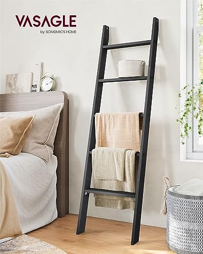 VASAGLE 5-Tier Blanket Ladder, Farmhouse Ladder Shelf