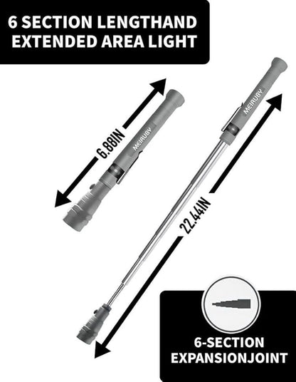 Magnetic Pickup Tool Gifts for Men, Stocking Stuffers for Men Adults, Telescoping Magnet Flashlight Christmas Birthday Gift for Dad, Mens, Him, Husband, Grandpa, Handyman