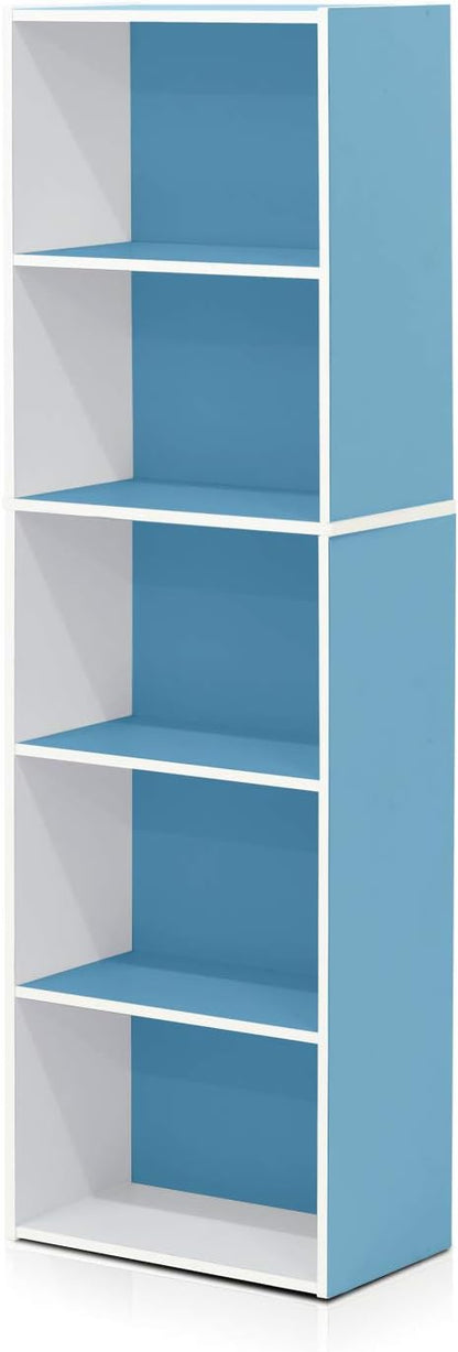 Furinno LUDER Book Shelf, 5-Tier Bookshelf, Bookcase