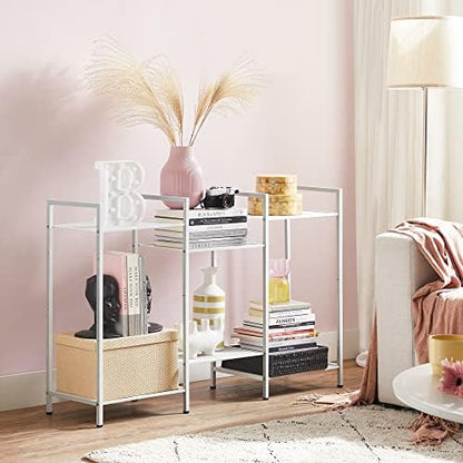 SONGMICS 3-Tier Storage Rack, Bathroom Shelf, Extendable Plant Stand
