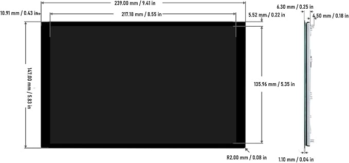 10.1 Inch Capacitive Touch Display, IPS Screen