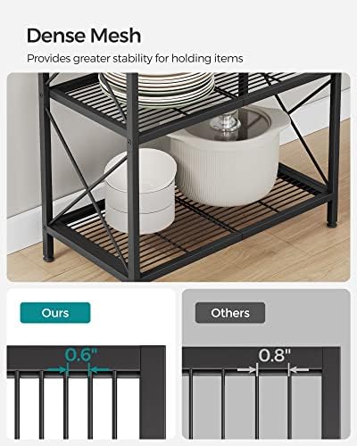 SONGMICS 5-Tier Steel Storage Rack, Shelving Unit with X Side Frames