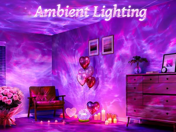 Trendy Valentine's Day Gifts for Teen, 18 Colors Northern Lights Projector Mood