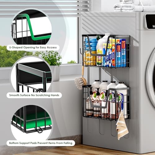 2 Pack Magnetic Shelf for Fridge, Fruit Potato & Onion Storage Bins