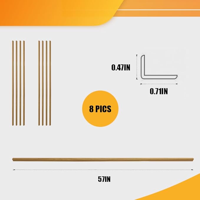 OUZUGIE 8-Pack 57 Inches, WPC Slat Wall Panel Trim, Corner Guard