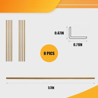 OUZUGIE 8-Pack 57 Inches, WPC Slat Wall Panel Trim, Corner Guard