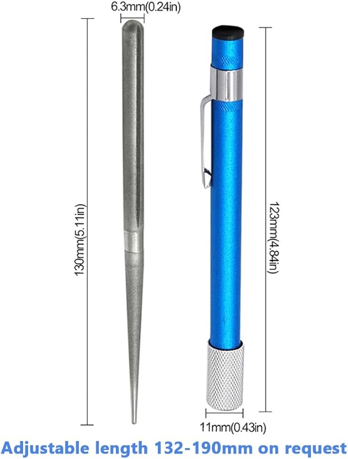 Wolfride 2Pcs Serrated Knife Sharpener, Retractable Diamond Sharpening Rod