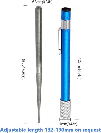 Wolfride 2Pcs Serrated Knife Sharpener, Retractable Diamond Sharpening Rod
