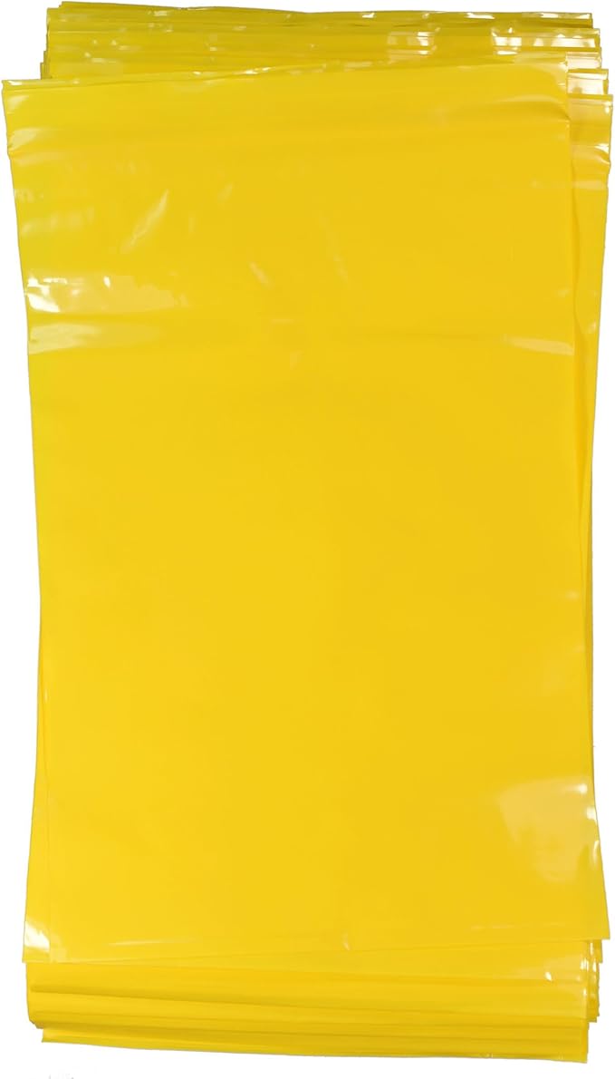 uGems 6" x 9" Yellow Resealable Zipper Bags -100 Pack of Opaque Plastic Storage Bags for Privacy, Light Protection, and Food Storage Ideal for Crafts, Tools, Office Supplies, r69yl-100