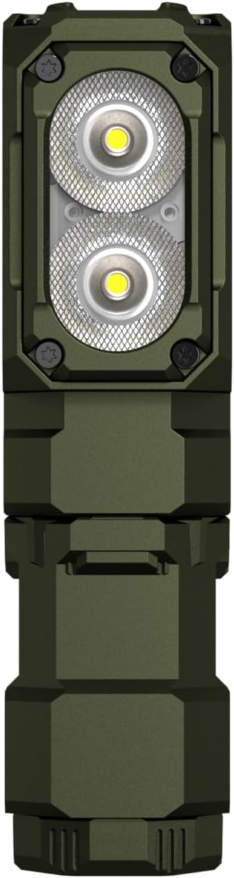 WUBEN Army Green Mini Flashlight Battery Extension Tube(Model: E7), for Outdoor/Indoor Activities Camping, Hiking, Fishing, Walking, etc.