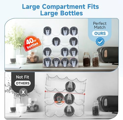 Amaoot Large Compartment Stackable Water Bottle Organizer for Cabinet