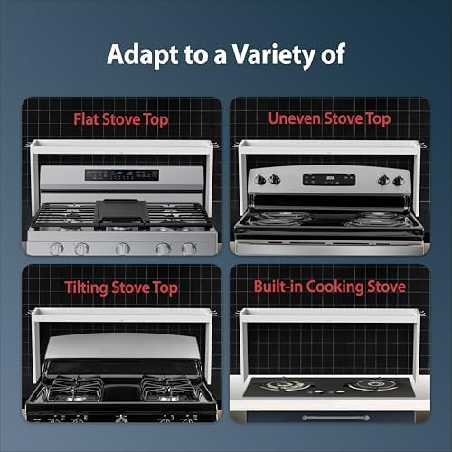 IIIOIIIA Bamboo Over the Stove Spice Shelf for Kitchen, 31.5" Spice Rack Organizer Shelf with 6 hooks, 11.4" Height Extra Storage Countertop, Easy to Assemble, White