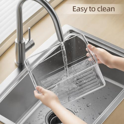 Plastic Trash Bag Holder Dispenser,Under Sink Organizer,Black lid,Set of 3