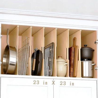 Celestite Wooden Baking Sheet Organizer for Cabinet, Baking Tray Organizer, Cookie Sheet Organizer for Cabinet Kitchen Storage Organization Accessories