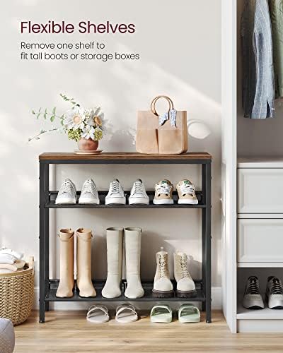 VASAGLE 4-Tier Shoe Rack, Adjustable, Freestanding