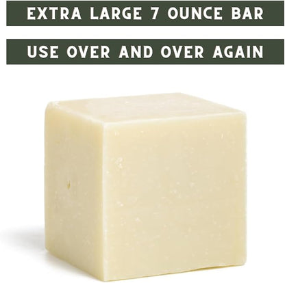 Natural Solid Dish Soap Bar, Concentrated Eco-Friendly Dishwashing Detergent, Extra Large Cube, Vegan, Hand-Made In The USA, No Plastic, No Artificial Fragrances or Colors