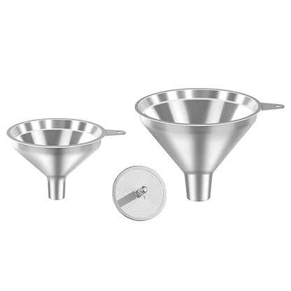 Serinar 3-Piece Stainless Steel Kitchen Funnel Set