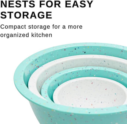 bzyoo Confetti Nesting Mixing Bowls Set
