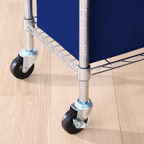 Amazon Basics Adjustable Clothes Rack for Handing, Double Hanging Rod Garment Rolling Closet Clothing Organizer, Chrome, 36'' x 14'' x 72''
