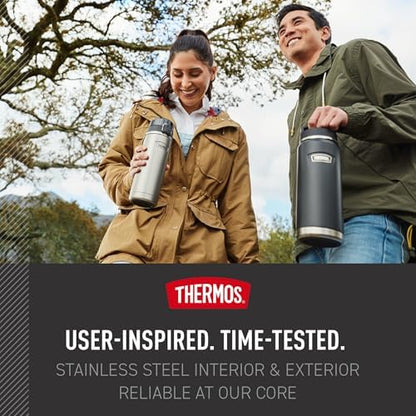 THERMOS ICON SERIES, Stainless Steel Water Bottle with Spout - 24 Ounce, Red Stars - Vacuum Insulated Water Bottle with Lid