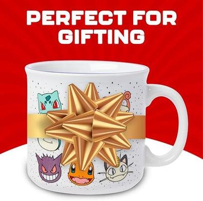 Silver Buffalo Pokémon Bulbasaur Squirtle, Ceramic Camper Mug, 20oz