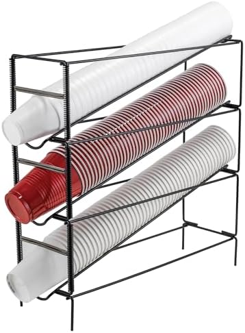 Winco 20" 3-Tier Cup Dispenser Rack Dispensing Rack