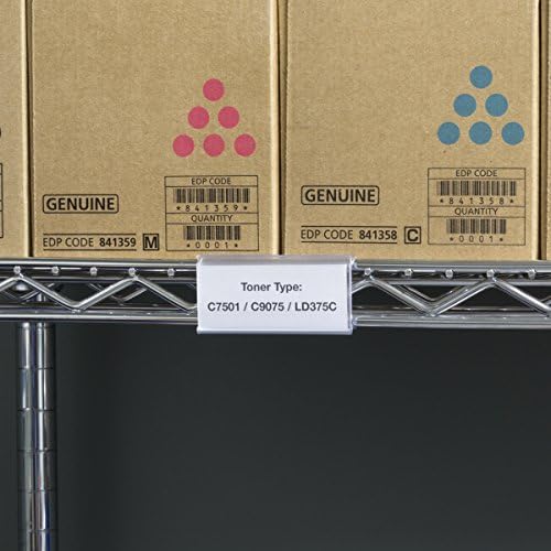 Akro-Mils 29308 Clear Protective Plastic Flat Label Holders for Wire Shelving Retail Display and Warehouses, (25-Pack)