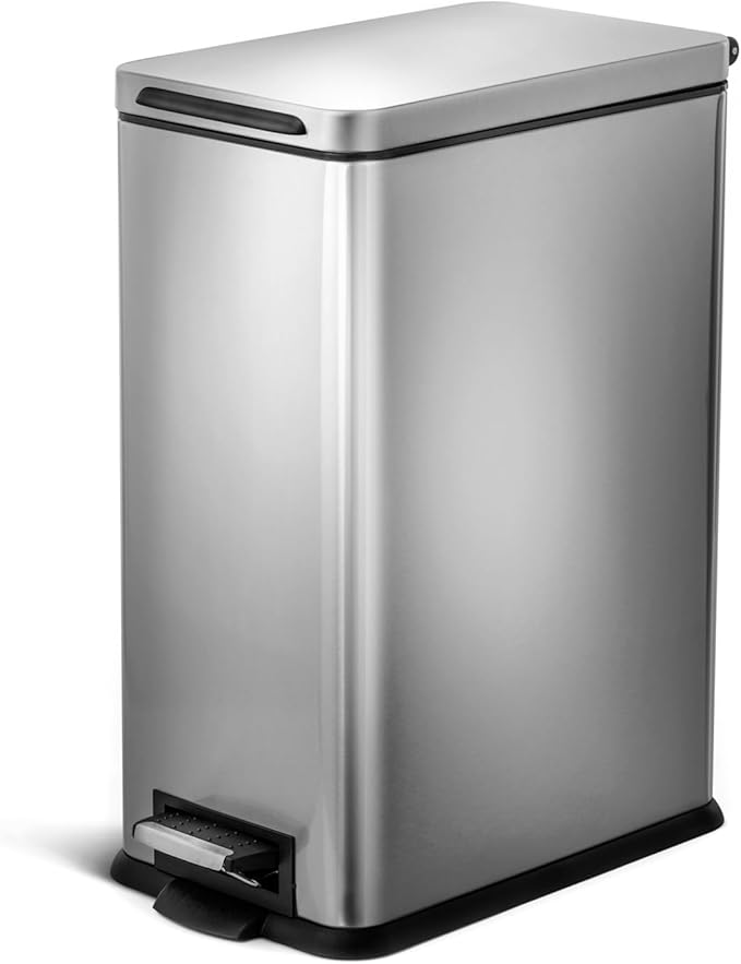 Home Zone Living 8 Gallon Slim Kitchen Trash Can