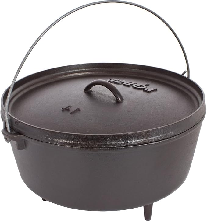 Lodge 5 Quart Pre-Seasoned Cast Iron Camp Dutch Oven