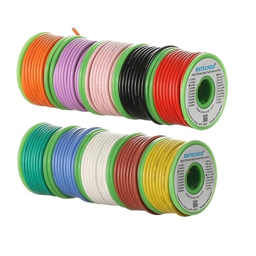 BNTECHGO 16 Gauge Silicone Wire Kit 10 Color Each 25 ft Flexible 16 AWG