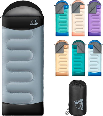 Sleeping Bags for Adults Kids - 3 Season Cold&Warm Weather Waterproof Camping Sleeping Bags - Lightweight Sleeping Bags for Camping Hiking Outdoor Travel