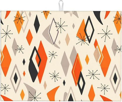 Retro Geometric Pattern Dish Drying Mat