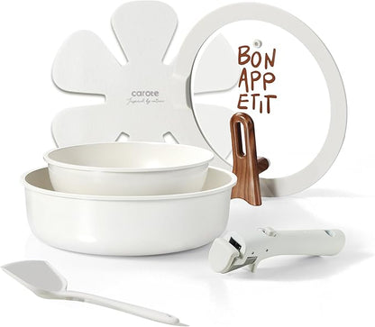 CAROTE Ceramic Pots and Pans Set Non Stick, Nonstick Kitchen Cookware Sets
