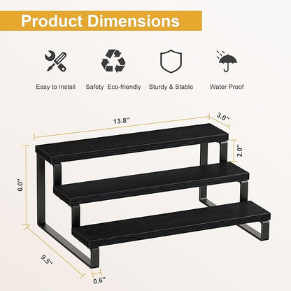 Giikin 3 Tier Spice Rack, Cabinet Organizer Shelf Kitchen Counter Storage