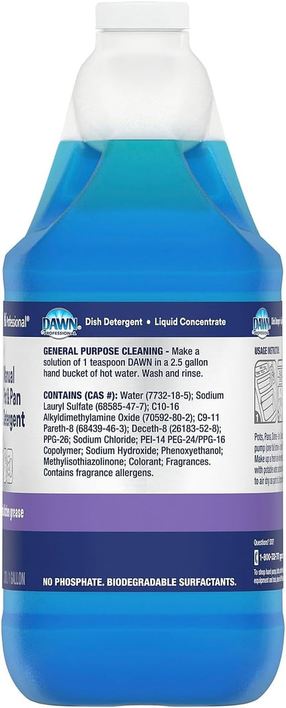Dawn Professional Manual Pot and Pan Liquid Dish Soap, Original Scent, 128 oz., 1 Gal., 4/Carton (57445)
