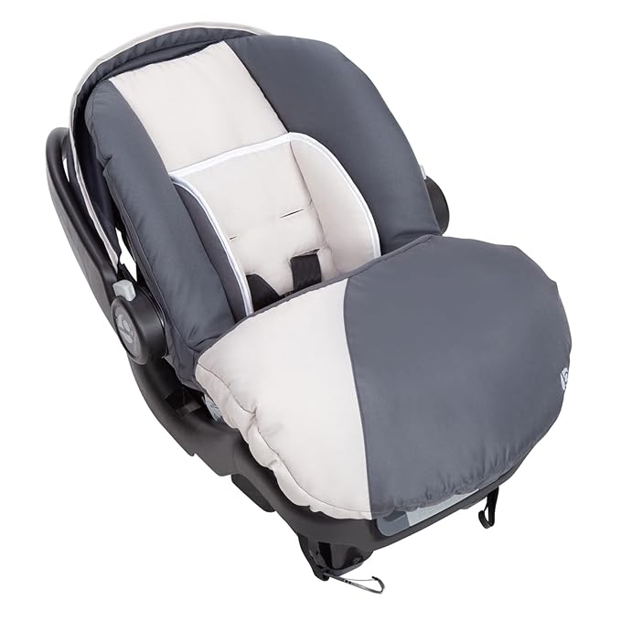 Baby Trend Ally Newborn Baby Infant Car Seat Carrier Travel System with Harness and Extra Cozy Cover for Babies Up to 35 Pounds, Gray Magnolia