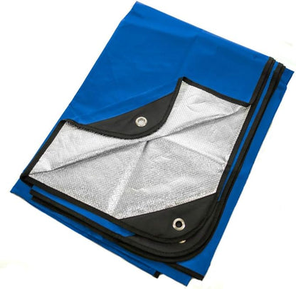 Arcturus Insulated Tarp | Reusable Heavy Duty Thermal Survival Blanket ??60 x 82 in, Reflects 90% Body Heat, Waterproof, Windproof, 3-Layer Design, Reinforced Grommets, Blue