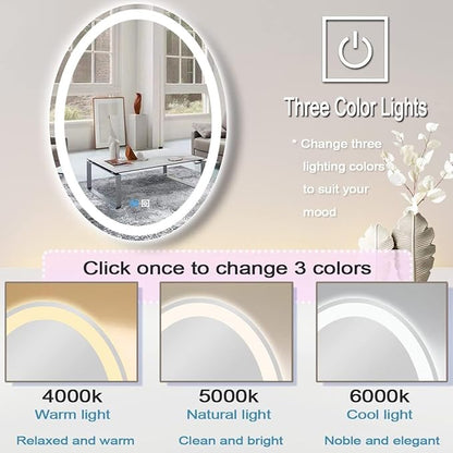 28 x 36 Inch Oval LED Vanity Mirror